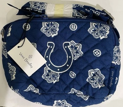 Bolsa tiracolo Vera Bradley pequena estádio Indianapolis Colts azul branca não usada - Imagem 1 de 3