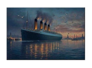 Eternal Titanic iceber oil painting Printed on canvas,Fun Home Wall Art Decor - Picture 1 of 8
