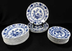 20 Pcs Blue Onion China - Cream Soup Bowls, Dinner Salad Plates Bavaria Germany - Picture 1 of 9