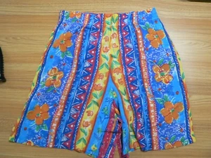 KORET FRANCISCA WOMEN M (28x7.5) FLORAL PRINT SHORTS-14" RISE-ELASTIC WAIST-EUC - Picture 1 of 8