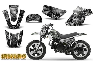 KIT DE GRÁFICOS YAMAHA PW50 CREATORX CALCOMANÍAS INFERNO PLATA - Imagen 1 de 1
