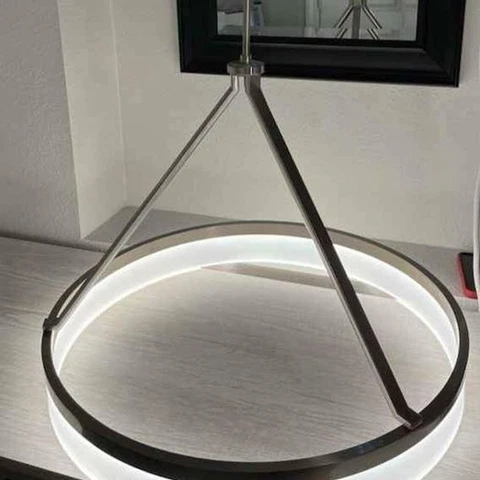 Lynnpark Brushed Nickel Comtemporary Cylinder Led Pendant Light Cover