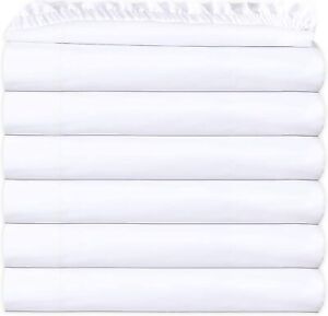 Hotel Quality Bedding Set Deep Pocket White Polycotton T-200 Percale All Size