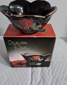 Small Dish Crimson Rose Japan 11cm Dia 6cm High - Picture 1 of 3