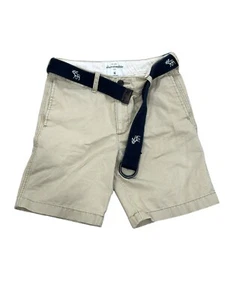 Abercrombie & Fitch Boys Size 16 Beige Shorts with Blue Belt NWT - Picture 1 of 12