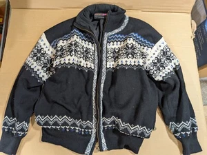 WINDFJORD Wool Lined Full Zip Sweater Windbreaker Jacket Women's M - Picture 1 of 8