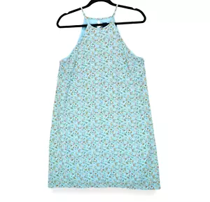 NWT Blue Rain Francescas Dress Womens Medium Blue Floral Halter Boho - Picture 1 of 7