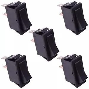 5 x Black Off-(On) Momentary Rocker Switch 30 x 11mm SPST 16A - Picture 1 of 1