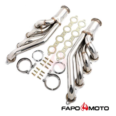 FAPO LS Turbo Headers for Pontiac GTO G8 04 05 06 08 09 1-3/4" Forward Facing Up - Image 1 of 4