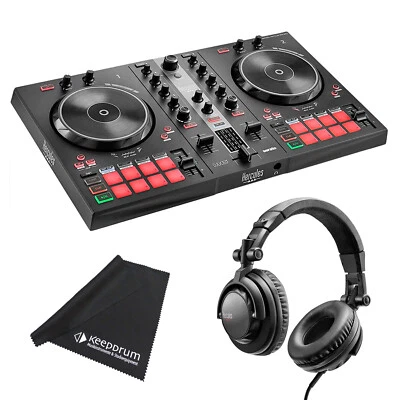 Hercules Inpulse 300 MK2 DJ Controller mit DJ45 Kopfhörer und Mikrofasertuch - Bild 1 von 4