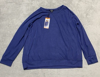 Sudadera Buffalo David Bitton para mujer XXL 2XL suave acogedora cuello redondo azul marino brezo Foto 1 de 4