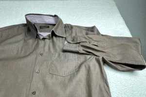 Camisa Canali Para Hombres Extra Grande Marrón Informal Ropa de Calle Carrera Lujo Profesional - Imagen 1 de 24
