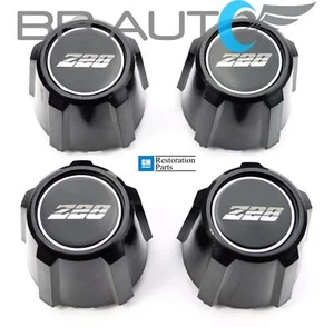 NEW Center Cap Set BLACK for 1982-1992 Camaro Z28 15" Aluminum Wheels Rim - Picture 1 of 7