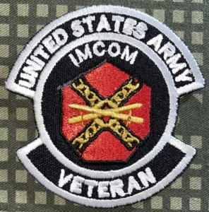 US Army IMCOM Installation Management Command Veteran Patch 3" Repro A878 - Picture 1 of 2