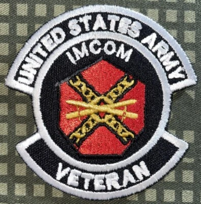US Army IMCOM Installation Management Command Veteran Patch 3" Repro A878 - Image 1 of 2