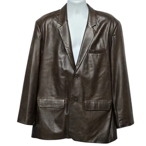 Daniel Cremieux Blazer Mens XL Genuine Lambskin Leather Jacket Coat 2 Button - Picture 1 of 19