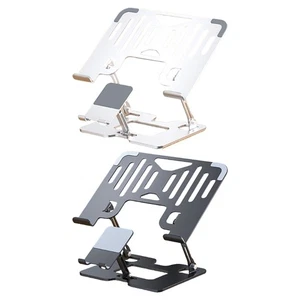 Foldable Laptop Stand Height Adjustable Ventilated Design Phone Mount Holder - Afbeelding 1 van 10
