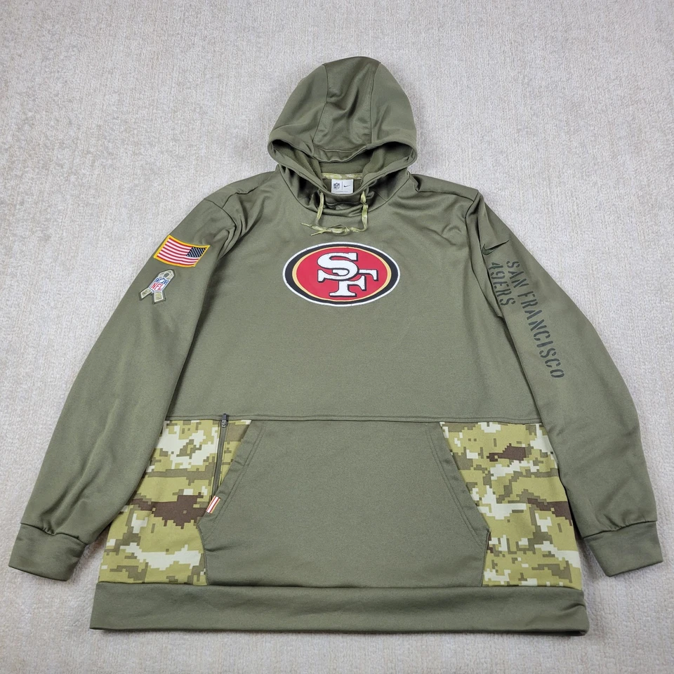 Sudadera con Capucha San Francisco 49er Salute to Service Hombres 2XL Verde Camuflaje Nike NFL Pullover Foto 1 de 4