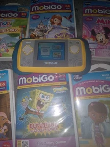 vtech mobigo handheld learning system and 6games - Picture 1 of 4