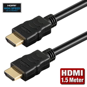 HDMI KABEL - High Speed with ETHERNET, 3D 4K UHD, vergoldet, hochwertig - 1,5 m - Bild 1 von 8