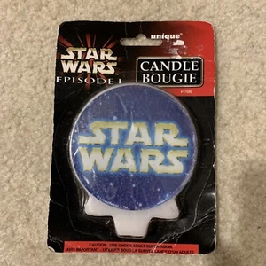Star Wars Phantom Menace Episode 1 Party Cake Candle Logo 3.5" Diameter NEW - Picture 1 of 10