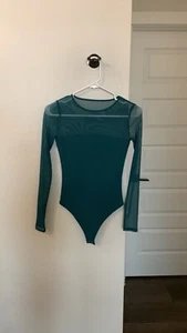 Abercrombie & Fitch Langarm Netz Rundhalsausschnitt türkis Body Größe XS EUC - Bild 1 von 4