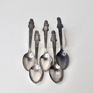 Vintage Dionne Quintuplets 5 Spoons Complete Spoon Set Carlton Silver Plate - Picture 1 of 5
