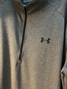 HERREN XL UNDER ARMOUR dunkelgrau LS Zip Heat Gear SHIRT neu ohne Etikett EPC leicht - Bild 1 von 6