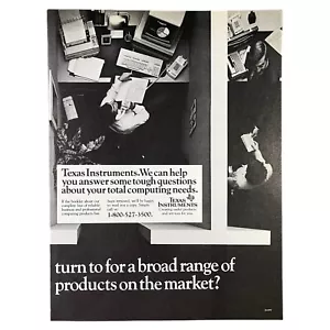 Pubblicità Stampa Texas Instruments 1983 8,25x11” Vintage anni 80 Informatica Computer Tech - Foto 1 di 1