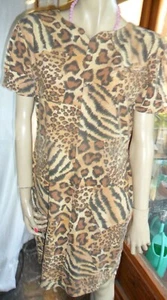 Abito/Dress JOHHNY LAMBS ORIGINALE VINTAGE anni '80 100% cotone tg 46 ghepardato - Foto 1 di 11