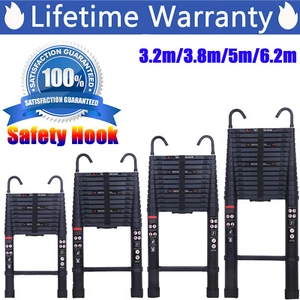 2025 Multi Purpose Aluminum Telescopic Ladder Folding Extension Step Non-Slip - Picture 1 of 31