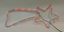 Luci Natale Tubo Stella Cometa 72 Luci Multicolor 70x28cm Decorazione Natalizia