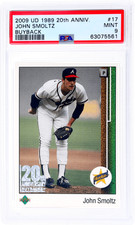 2009 Upper Deck #17 John Smoltz 1989 20th Anniversary Buyback PSA 9