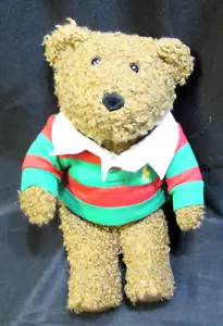 Polo Ralph Lauren vintage orsacchiotto marrone peluche 2005 rosso verde polo shirt - Foto 1 di 3