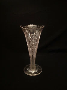 A H Heisey Company PUNTY & DIAMOND 8" Bud Vase (1900-1907) - Picture 1 of 9