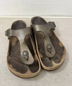 Sandalia Birkenstock Gizeh Tanga Marrón/Bronce Talla 36 Mujer 6 LEER - Imagen 1 de 20