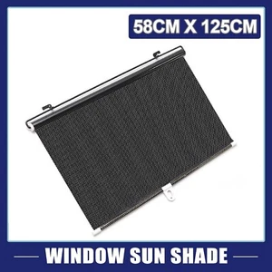 Universal Retractable Car Window Sun Shade Visor Windshield Roller Blind Curtain - Picture 1 of 13