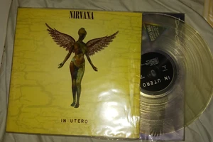 Nirvana In Utero 1993 Geffen Grunge Rock Clear Vinyl - Imagen 1 de 2