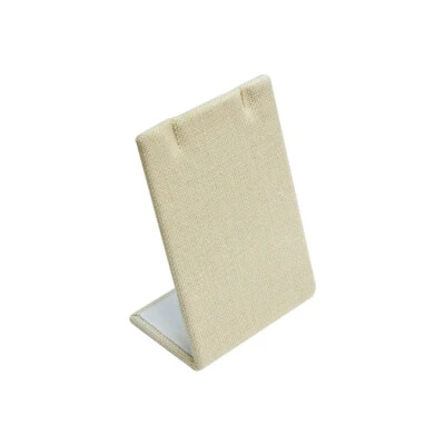 Soporte de exhibición colgante para pendientes de lino suave beige soporte de exhibición de joyas 5 piezas Foto 1 de 3