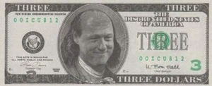 Fantasie Biljet billet - Bill Rodham / dollar 3 (A071) - Bild 1 von 1