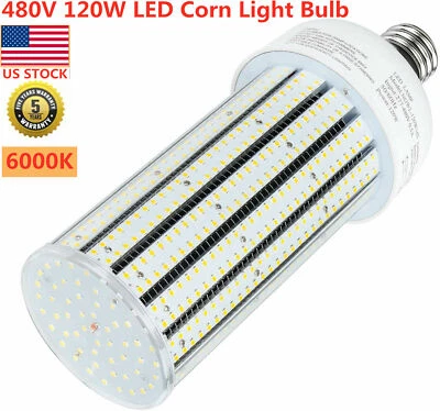 120W 480V LED Corn Light Bulb 6000K White Gas Station Light Retrofit Corn Lamp - Image 1 of 4