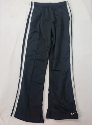 Pantalones deportivos largos negros deportivos Nike negros a rayas blancas talla grande L 14 para niños Foto 1 de 4