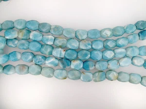 Amazonite faceted nugget beads 15x18mm, Natural gemstone. Half strand 8'' - Picture 1 of 3