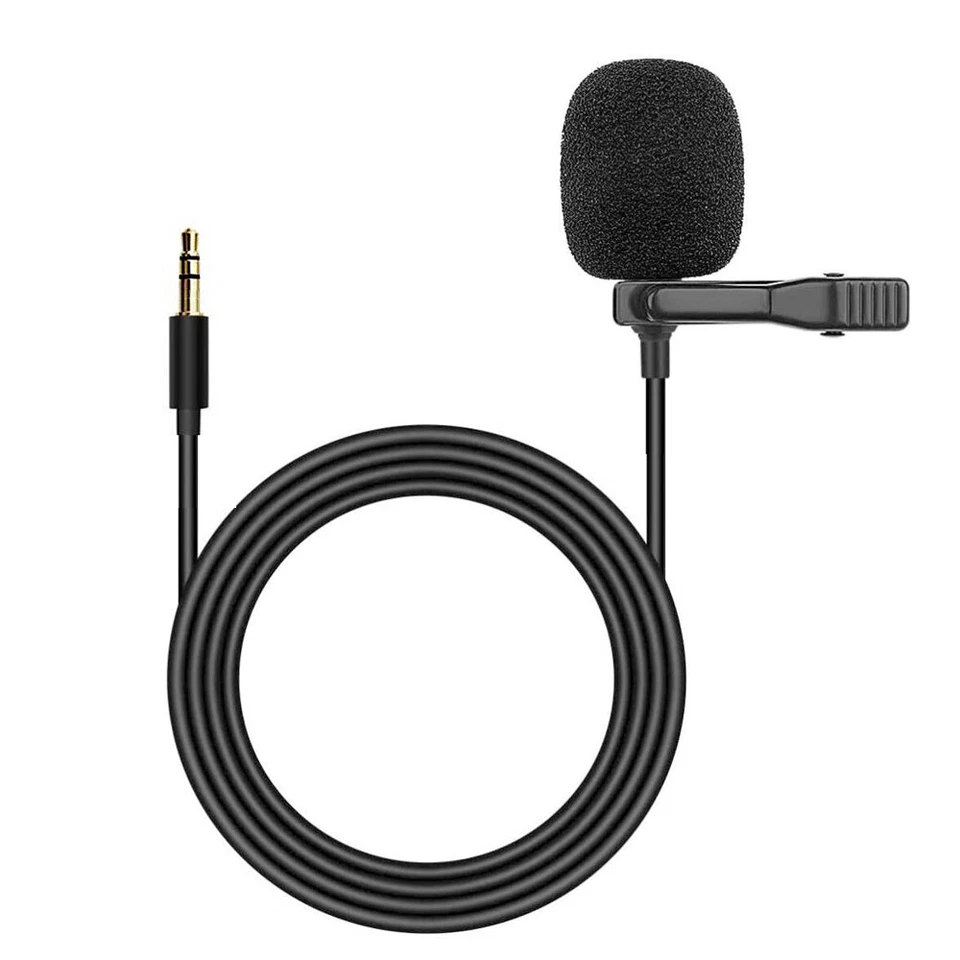 RACRDO Clip on Pro Lavalier Lapel Mini Stereo Microphone Mic Condenser for PC Laptop UK