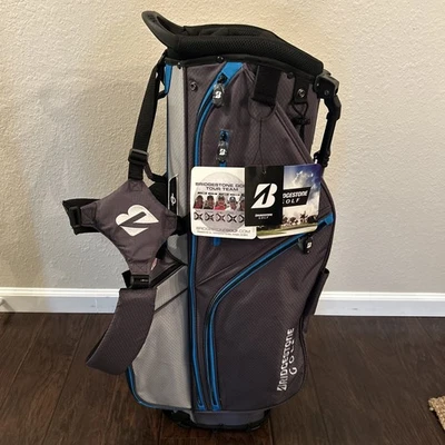 Nuevo Bolso de Pie Ligero Bridgestone - GOLF Gris/Azul con Cubierta para Lluvia. Foto 1 de 4