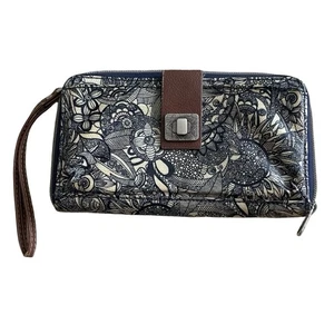 Sakroots Spirit Desert Smartphone Cartera Bandolera Muñequera Bolso Azul Floral - Imagen 1 de 9