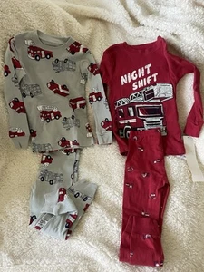 Conjuntos de pijama Carter’s niño talla 3T ajuste ceñido algodón camiones de bomberos 2 juegos - Imagen 1 de 5