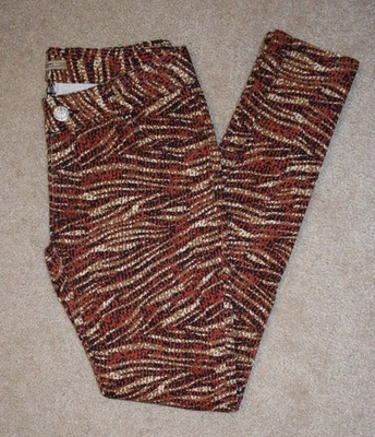 Nuevo Pantalones de Alta Costura Romeo y Julieta Pierna Ajustada Estampado Animal Algodón Elástico 26 Foto 1 de 4