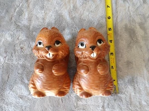 Vintage ceramic Chipmunk salt and pepper shakers - Picture 1 of 6