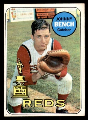 1969 Topps # 95 Johnny Bench Reds ex-mt 545422 (tarjetas aéreas) Foto 1 de 2